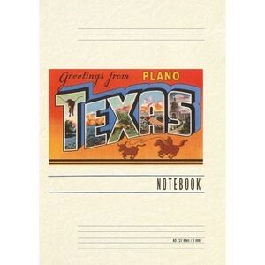 Vintage Lined Notebook Greetings from Plano, Texas -- Found Image Press